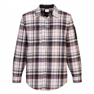 Portwest KX370 - KX3 Contemporary Check Work Shirt 100% Cotton 165g